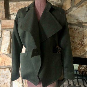 Iconic Vintage 80s Thierry Mugler Structured Wool Jacket Avant Garde